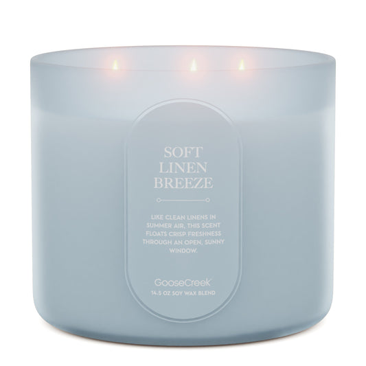 Soft Linen Breeze 3-Wick Candle
