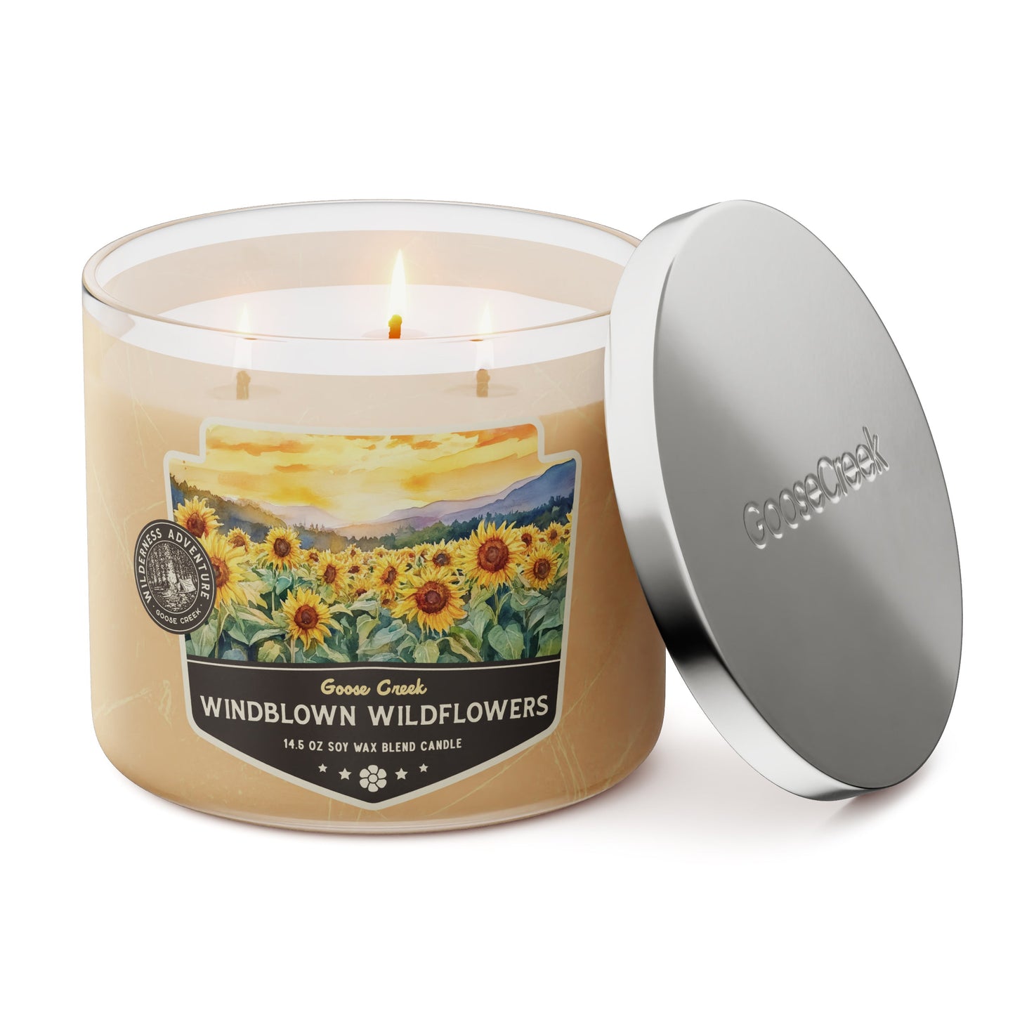 Windblown Wildflowers 3-Wick Candle